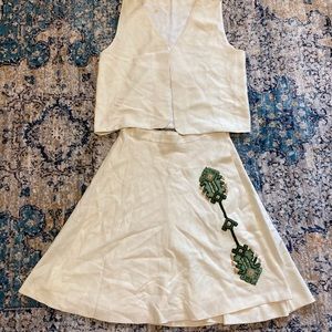 Vintage Matching Vest/Wrap Skirt set